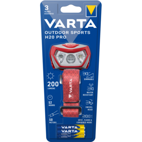 varta 17650 outdoor sports H20 pro kafa feneri